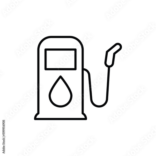 Petrol icon Flat simple outline