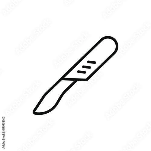 Scalpel icon Flat simple outline