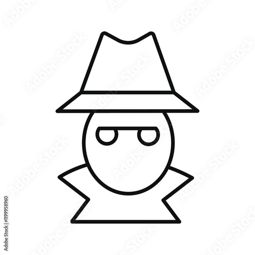 Spy icon Flat simple outline