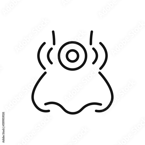 Stuffy nose icon Flat simple outline