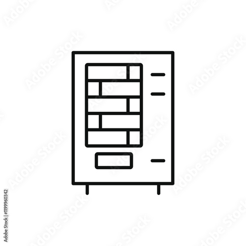 Vending machine icon Flat simple outline