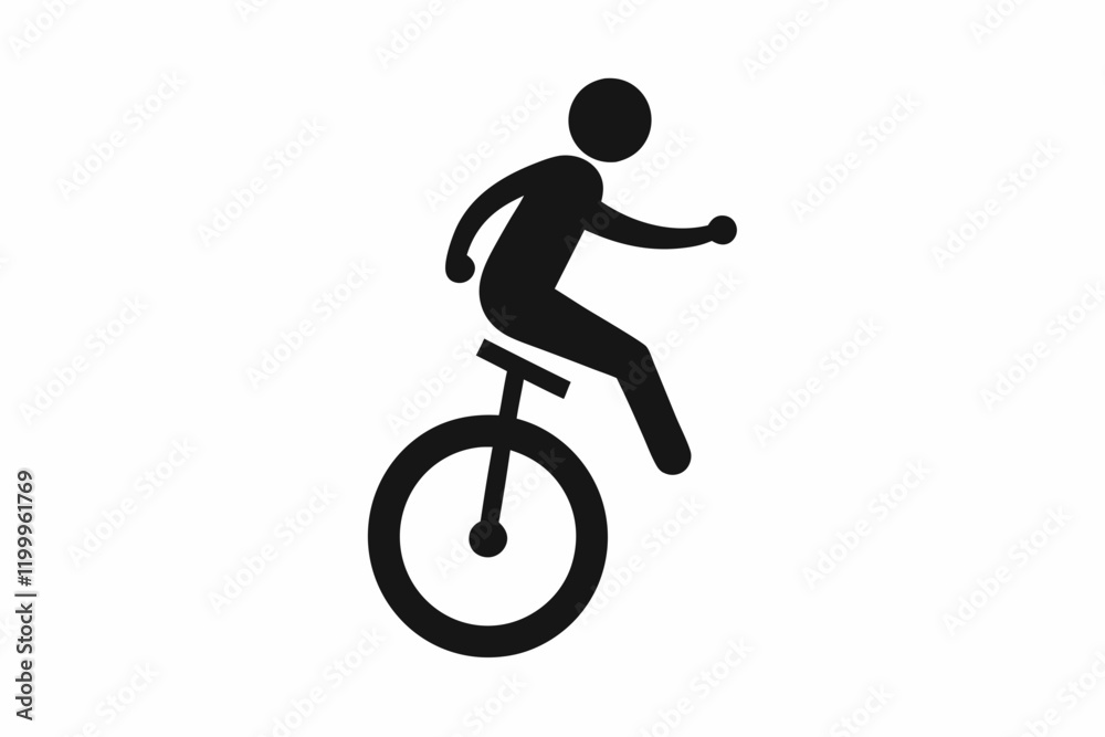Obraz premium person riding a bike