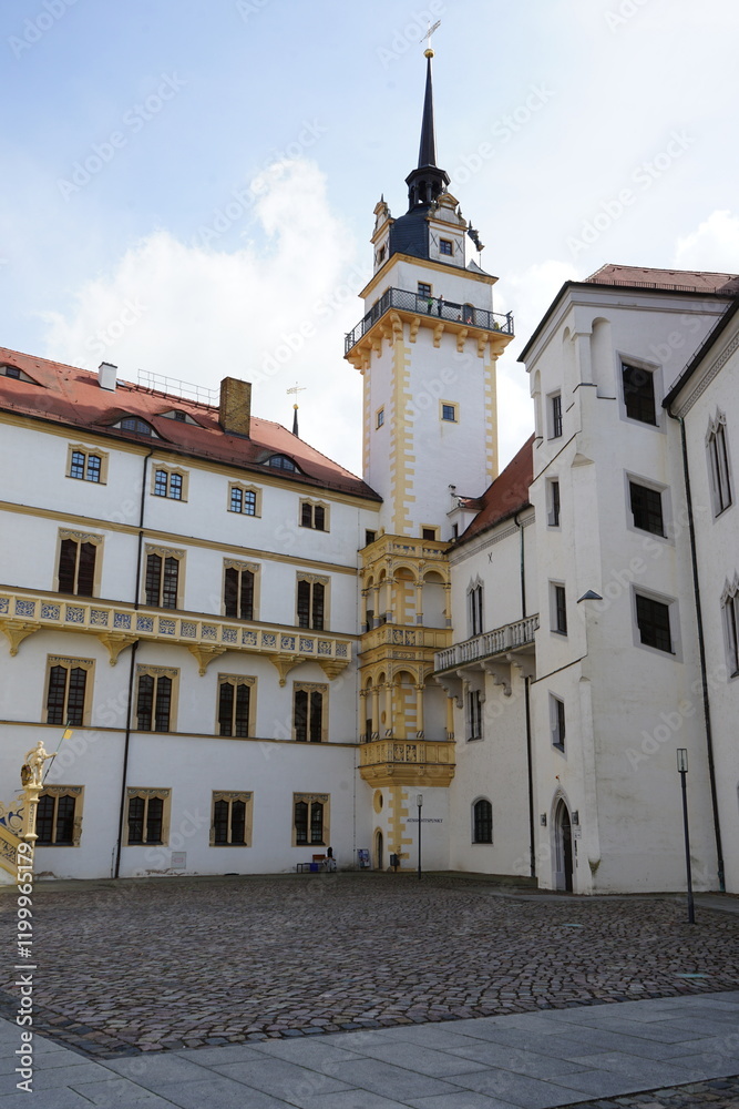 Impressionen in einem Schloss an der Elbe in Torgau
