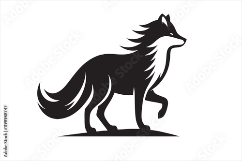 Arctic Fox Silhouette