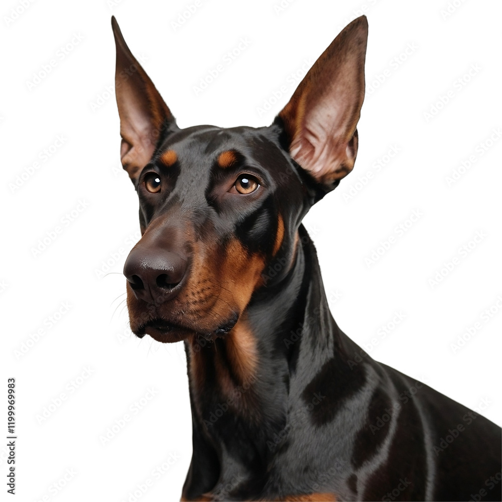 doberman pinscher on white , transparent background png doberman pinscher on white , transparent background png