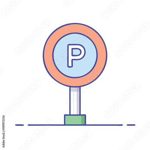 parking sign icon, parking sign vector illustration-simple illustration of parking sign, perfect for parking sign logos and themed design 