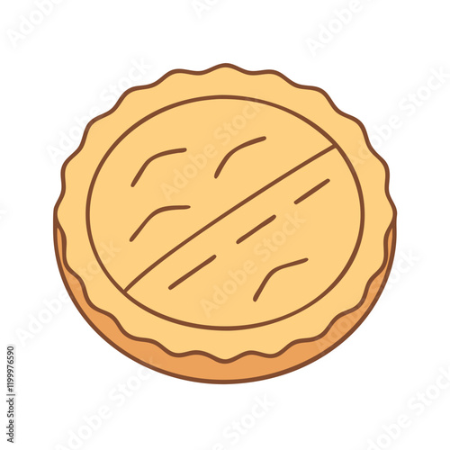 pie icon, pie vector illustration-simple illustration of pie, perfect for pie logos and themed design 