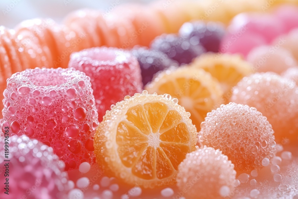 A close-up shot of various candies arranged together A close-up shot of various candies arranged together