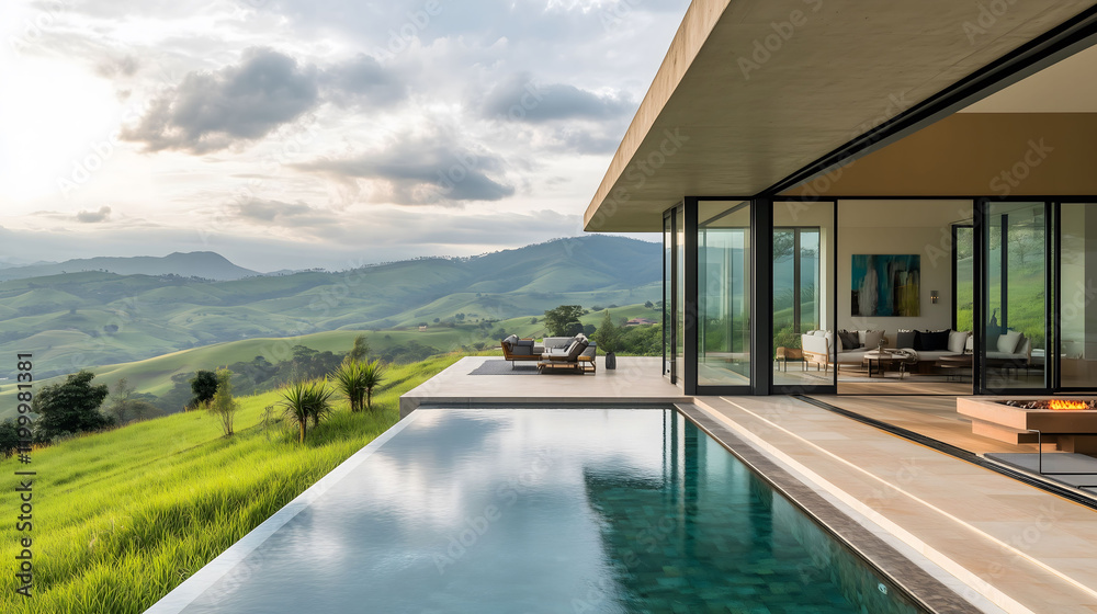 Fototapeta premium High-resolution view of a dream house architectural masterpiece