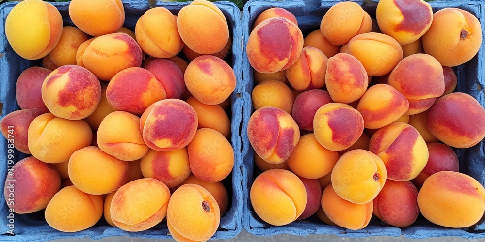 Fresh Apricots in Boxes: Vibrant Summer Fruit Harvest Fresh Apricots in Boxes: Vibrant Summer Fruit Harvest