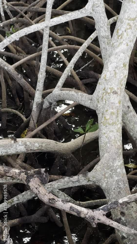 mangroves close-up vertical video mangroves close-up vertical video