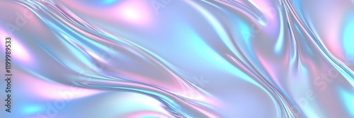 Wallpaper Mural Colorful iridescent, holographic rainbow foil texture background. Iridescent fabric trendy cloth holographic texture purple pink blue metal Torontodigital.ca