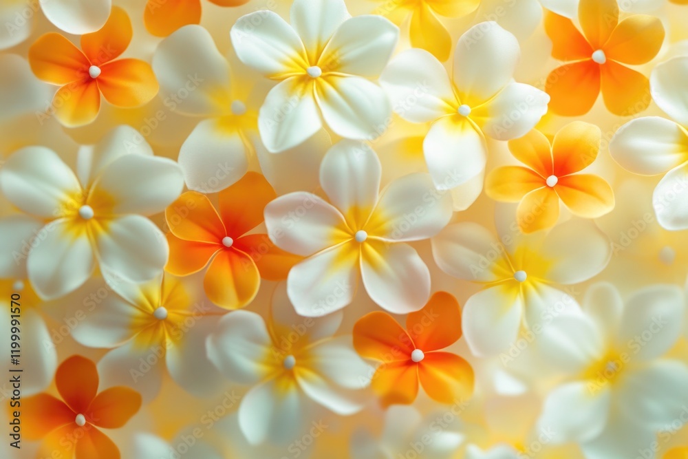 Close-up shot of mixed white and orange flowers on a sunny day Close-up shot of mixed white and orange flowers on a sunny day