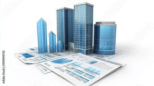 Real Estate Appraisal Concept with Detailed Charts