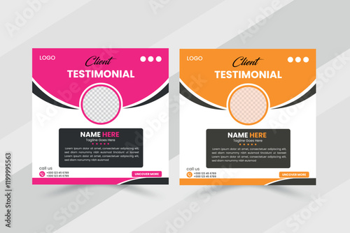 Corporate business client feedback testimonial design template