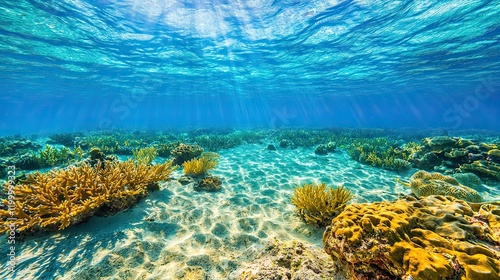 Natural beauty of coral reef exploration photo