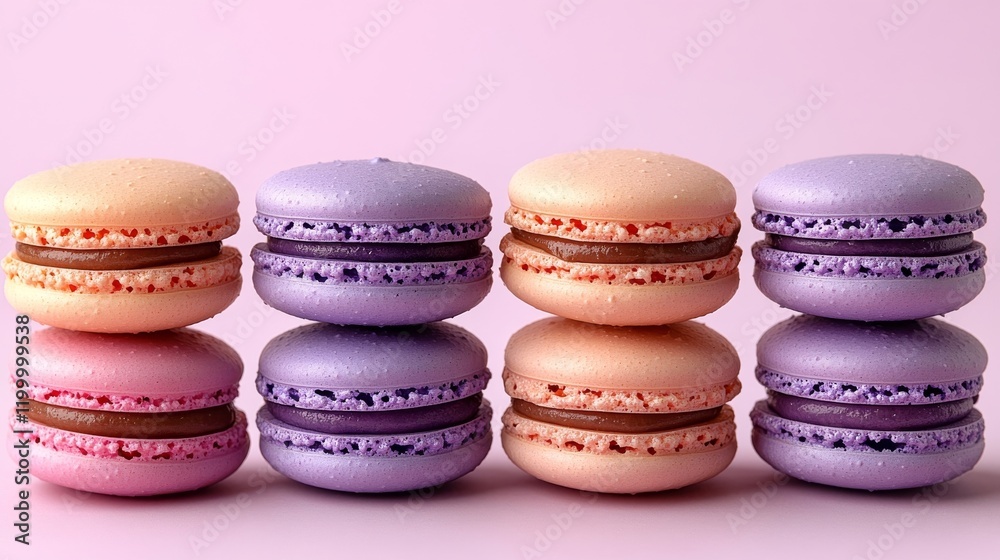 Fototapeta premium colorful macaroons on a white background