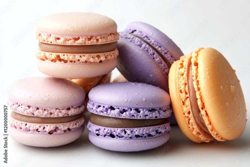 Fototapeta premium colorful macaroons isolated on white