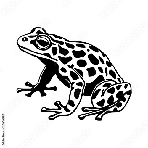 Leopard frog SVG on a transparent background