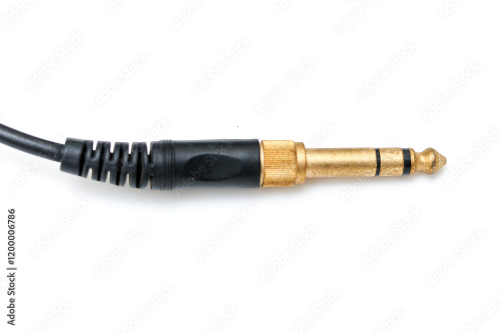 jack plug audio cable isolated on white background jack plug audio cable isolated on white background