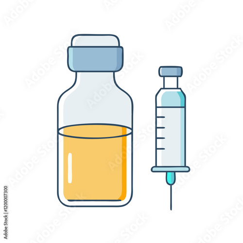 vaccine bottle icon, vaccine bottle vector illustration-simple illustration of vaccine bottle, perfect for vaccine bottle logos and themed design 
