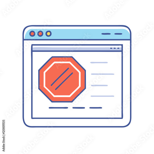 adblock icon, adblock vector illustration-simple illustration of adblock, perfect for adblock logos and themed design 