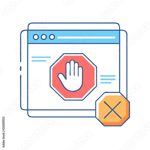 adblock icon, adblock vector illustration-simple illustration of adblock, perfect for adblock logos and themed design 