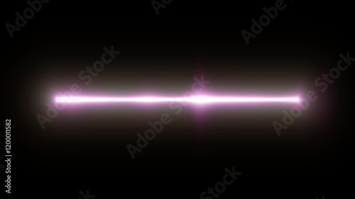 Slow spectrum audio visualizer on black background. glowing lines