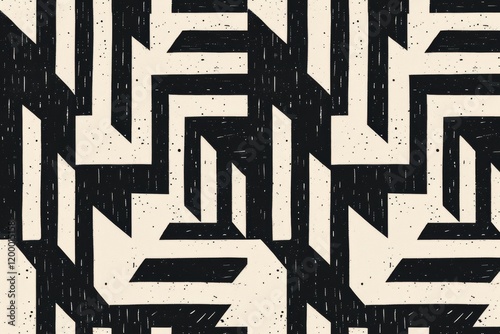 Geometric black and white pattern