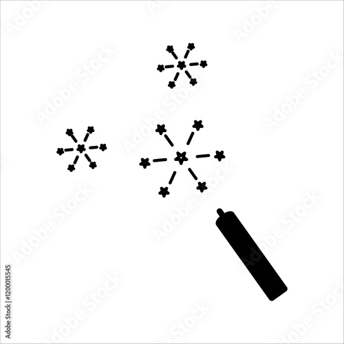 PrinSparkler vector icon,with white backgroundt photo