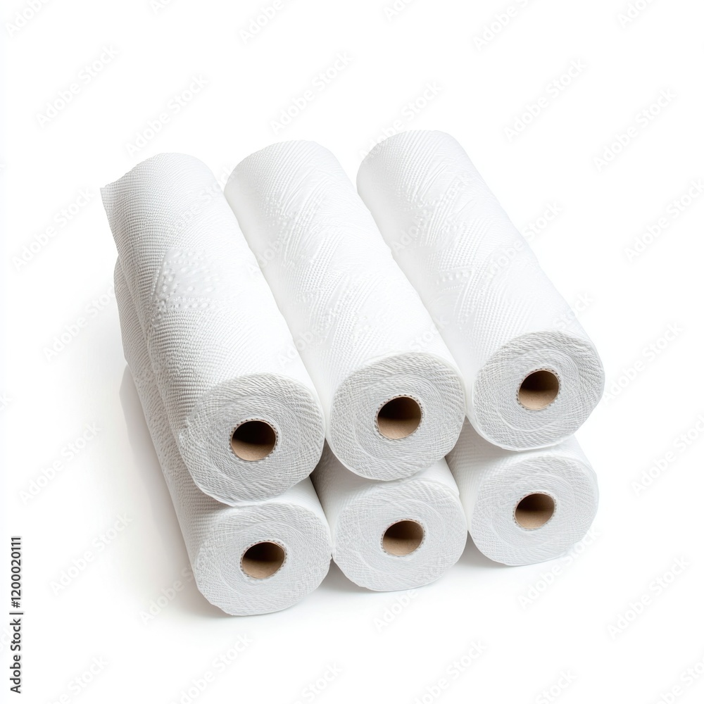 A stack of toilet paper rolls, piled high A stack of toilet paper rolls, piled high