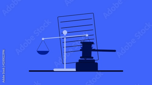 Animation concept of law and justice