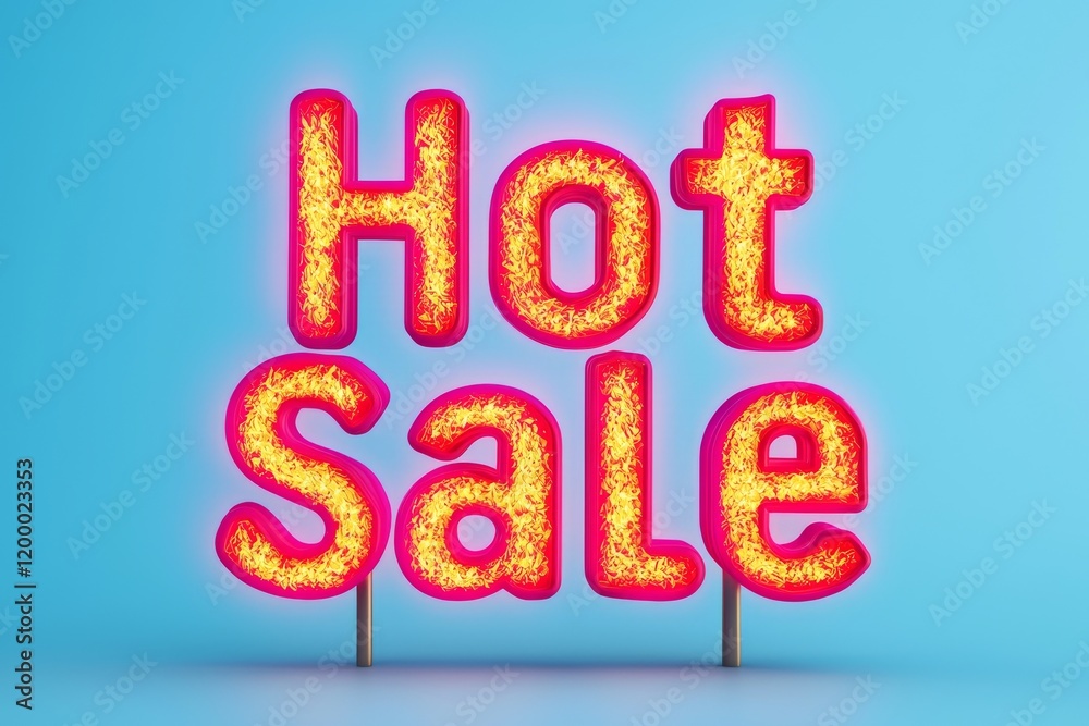 Vibrant 'Hot Sale' sign illuminated with sparkling lights, perfect for attracting attention in promotional materials or advertising. Vibrant 'Hot Sale' sign illuminated with sparkling lights, perfect for attracting attention in promotional materials or advertising.