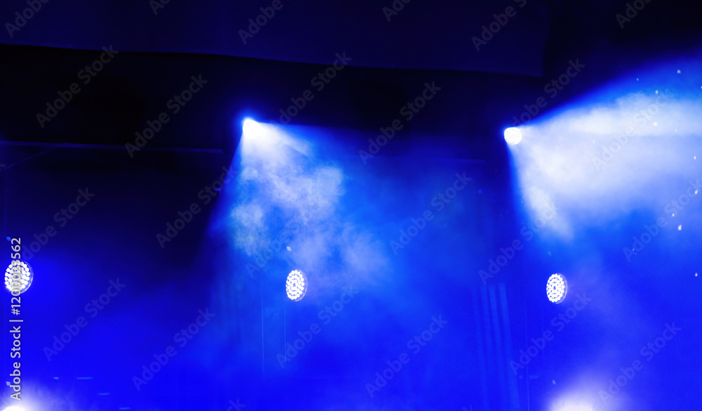 Fototapeta premium The spotlight on the stage lit up
