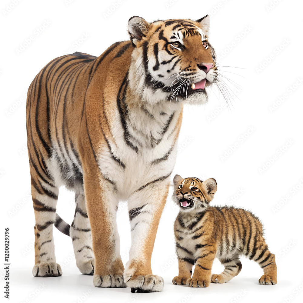Fototapeta premium Tiger with Baby. 