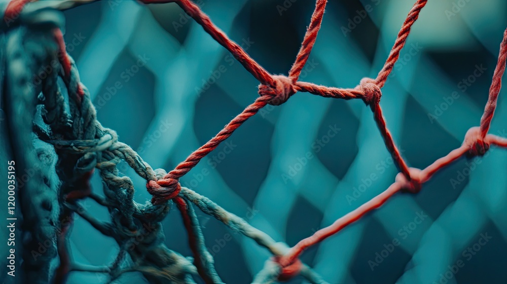 Red and Grey Rope Knots Networked Texture Red and Grey Rope Knots Networked Texture
