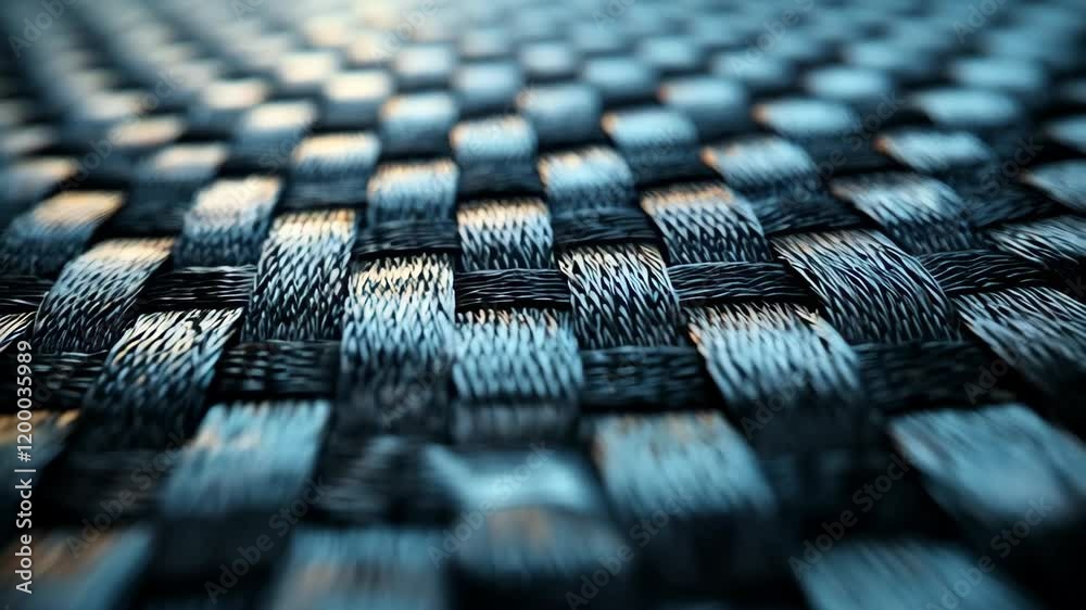 Close-up view of a woven texture showcasing intricate patterns and textures.