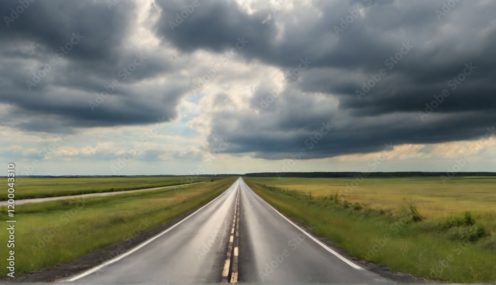 Fototapeta premium storm over the road