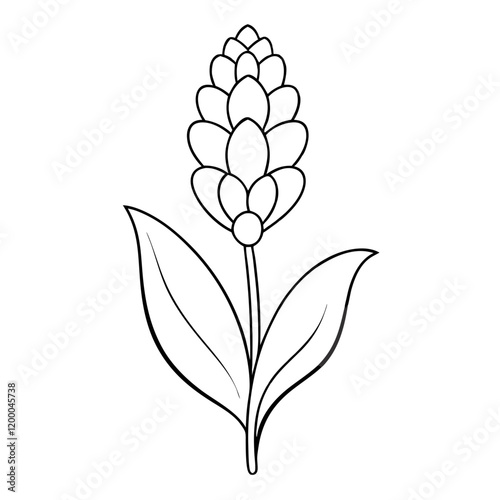 Canvas-taulu Continuous one line drawing beauty fresh hyacinthus for home wall décor poster art