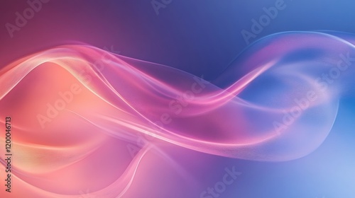 Wallpaper Mural Abstract Pink and Blue Wave Torontodigital.ca