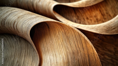 Abstract Wood Grain Swirls Natural Design photo