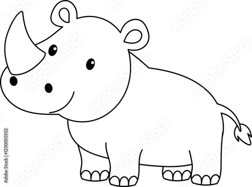 rhino outline illustration