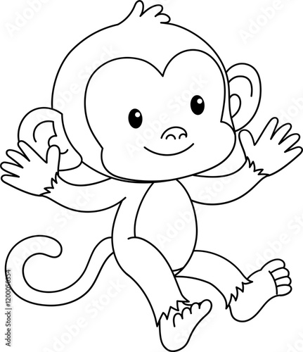 monkey outline illustration