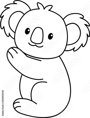 koala outline illustration