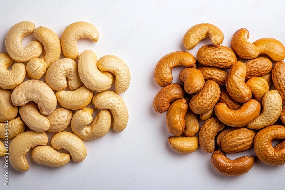 Fototapeta premium cashew nuts on white background