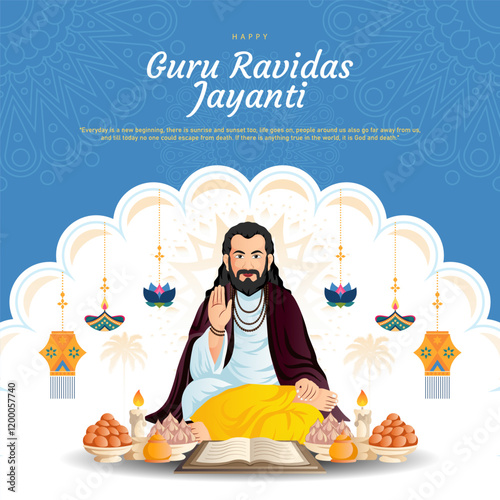 happy guru ravidas jayanti for greeting card, social media post