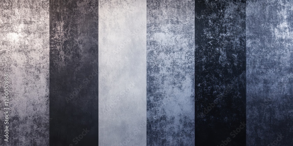 Fototapeta premium A cool gradient transitioning from pale silver to charcoal gray, with minimal flowing lines, soft glowing accents, and subtle grainy noise for a sleek, elegant effect