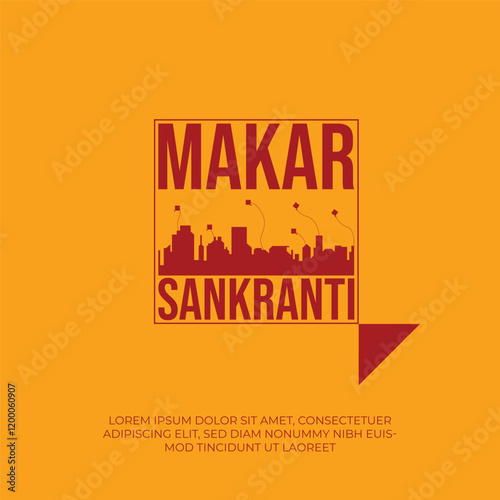 Makar Sankranti on Instagram post festival or Logo Design