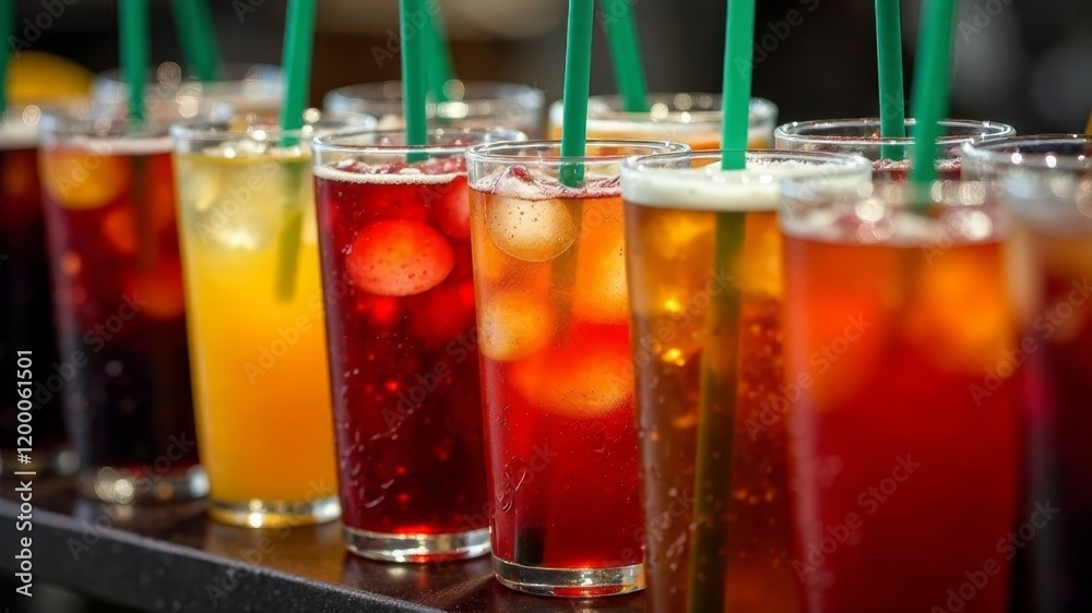a bunch of alcoholic drinks in glass cups standing in a row a bunch of alcoholic drinks in glass cups standing in a row