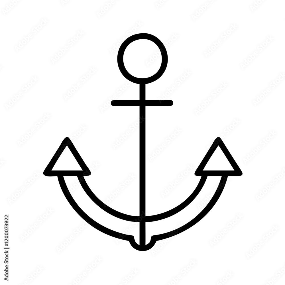 anchor icon, anchor line art - simple line art of anchor, perfect for anchor logos and icons and themed design anchor icon, anchor line art - simple line art of anchor, perfect for anchor logos and icons and themed design